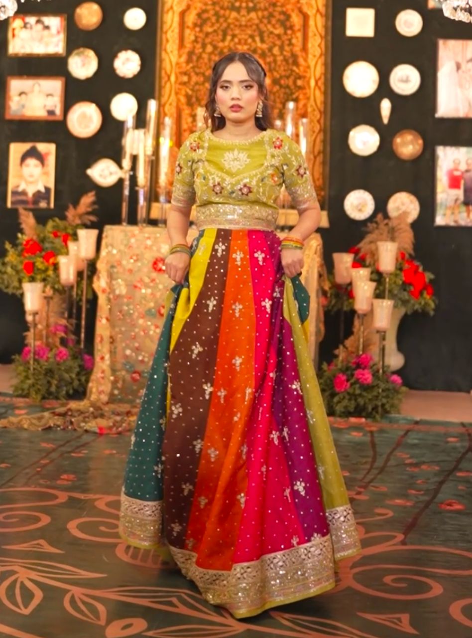 Dastak - Multi Color Lehenga Choli Formal