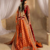 Dilkash - Red Long Shirt With Farshi Gharara Bridal