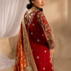 Dilkash - Red Long Shirt With Farshi Gharara Bridal
