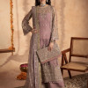 Gota Kinari - Lilac Long Shirt With Trousers & Dupatta