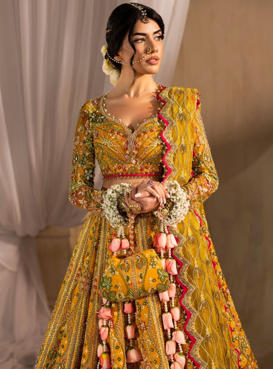 Henna - Yellow Lehenga Choli Bridal