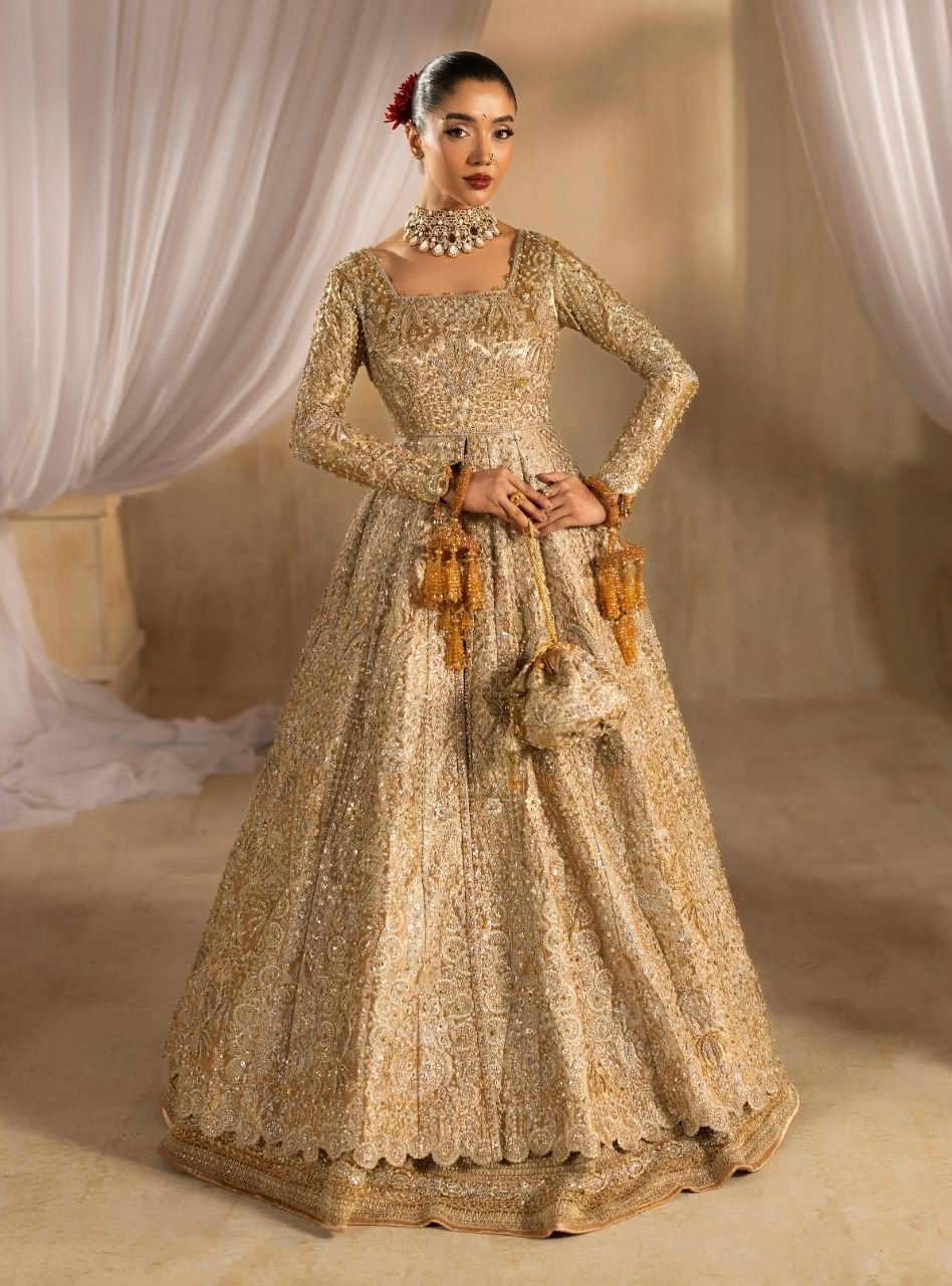 Shahaan - Golden Gown and Lehenga Bridal