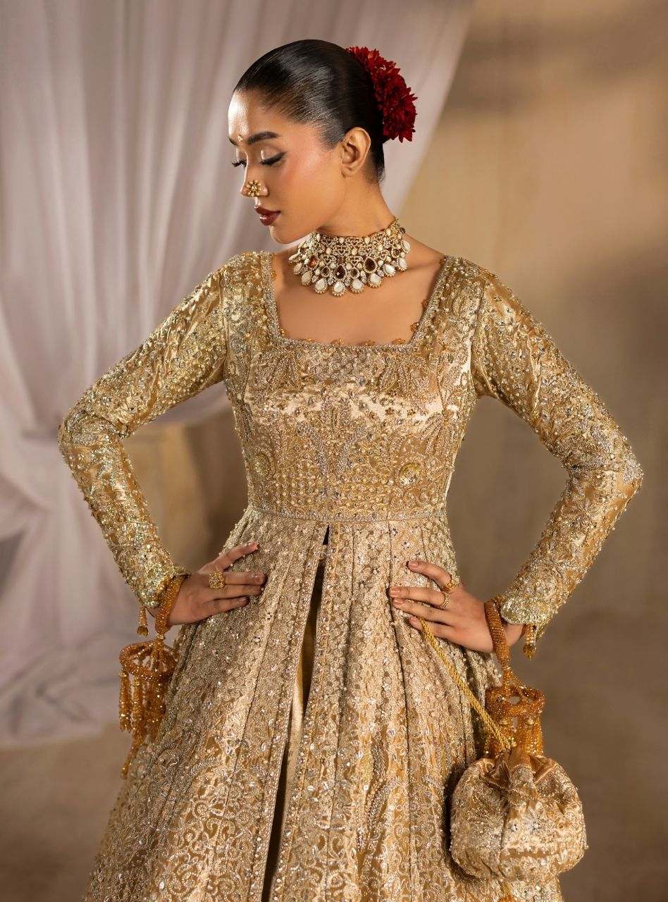 Shahaan - Golden Gown and Lehenga Bridal