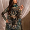 Siyah - Black Long Shirt With Azaar Pants & Dupatta